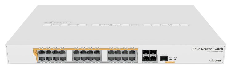 (kuva varten) MikroTik CRS328-24P-4S+RM | Switch | 24x RJ45 1000Mb/s, 4x SFP+ - Sulje napsauttamalla kuva