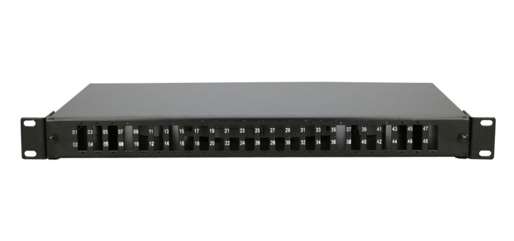 (image for) Extralink 48 Core | Patch panel | 24 SC Duplex, 48 core, black - Click Image to Close