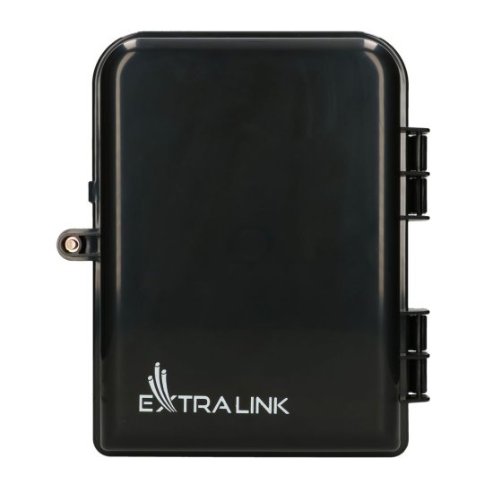 (image for) Extralink Eliza V2 | Fiber optic terminal box | 16 core, black, mid-span - Click Image to Close