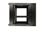 (kuva varten) Extralink 12U 600x600 AZH Black | Rackmount cabinet | wall mounted, swing type