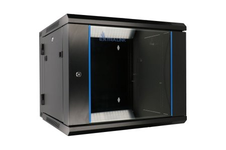 (image for) Extralink 9U 600x600 AZH Black | Rackmount cabinet | wall mounted, swing type