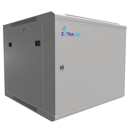 (kuva varten) Extralink 9U 600x600 ASP Gray | Rackmount cabinet | wall mounted, metal door