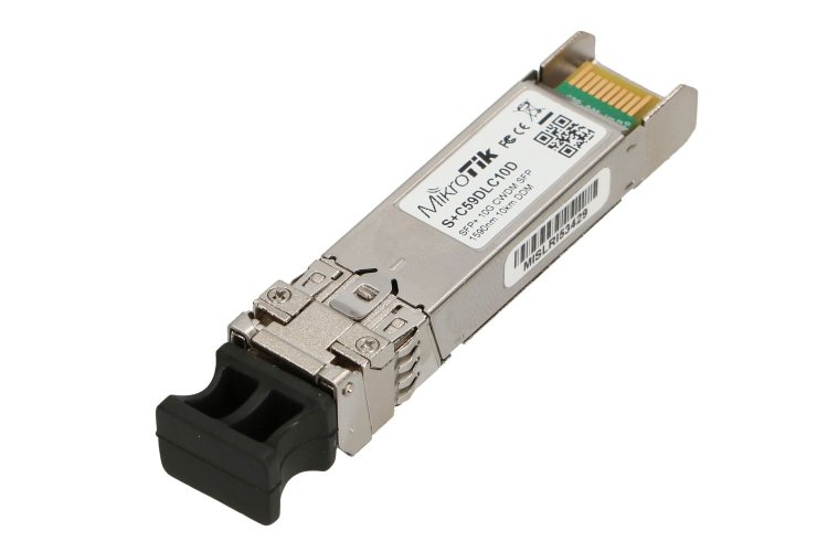 (kuva varten) MikroTik S+C59DLC10D | SFP+ Module | CWDM, 10Gb/s, 1590nm, 2x LC, 10km, DDM, Single mode - Sulje napsauttamalla kuva