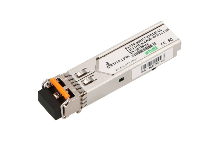 (kuva varten) Extralink SFP 1.25G | SFP CWDM Module | 1,25Gbps, 1570nm, single mode, 40km, LC, DOM - Sulje napsauttamalla kuva