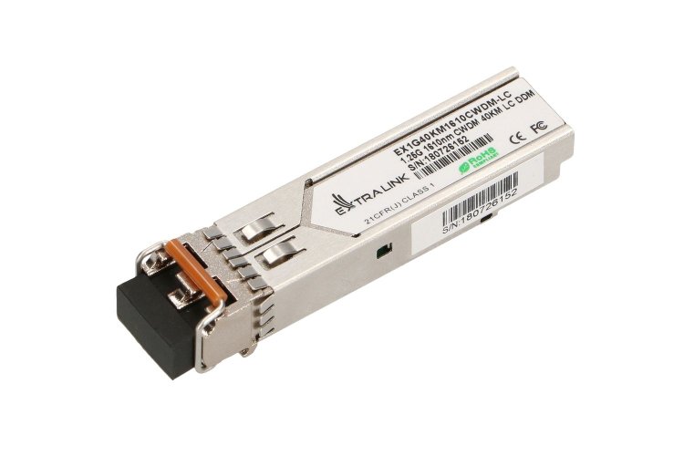 (kuva varten) Extralink SFP 1.25G | SFP CWDM Module | 1,25Gbps, 1610nm, single mode, 40km, LC, DOM - Sulje napsauttamalla kuva