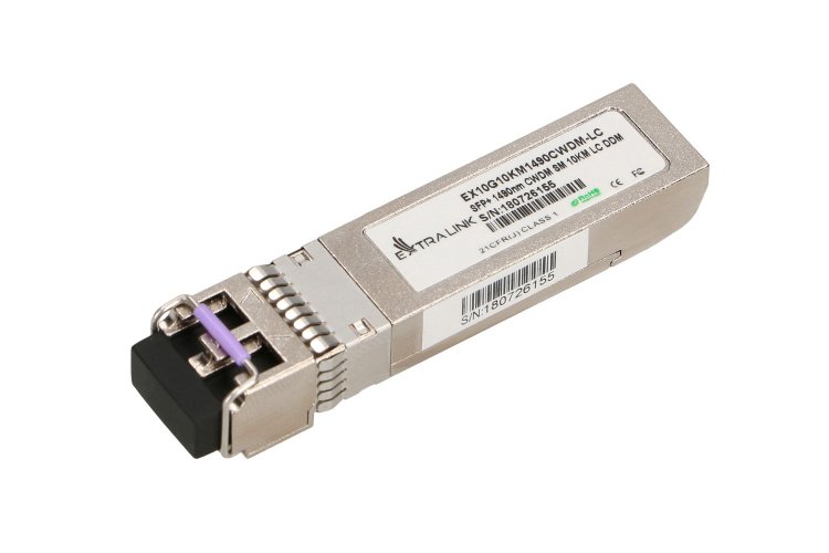 (kuva varten) Extralink SFP+ 10G | SFP+ CWDM Module | 10Gbps, 1490nm, single mode, 10km, LC, DOM - Sulje napsauttamalla kuva