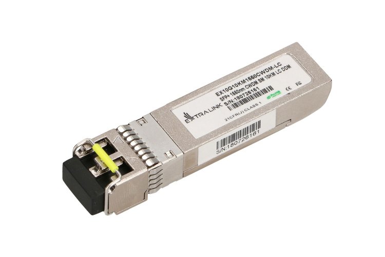 (kuva varten) Extralink SFP+ 10G | SFP+ CWDM Module | 10Gbps, 1550nm, single mode, 10km, LC, DOM - Sulje napsauttamalla kuva