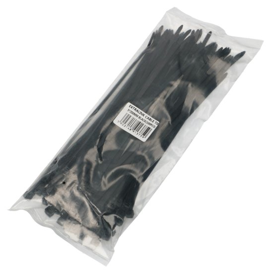 (kuva varten) Extralink | Cable tie | 5x 250mm black 100pcs bag - Sulje napsauttamalla kuva