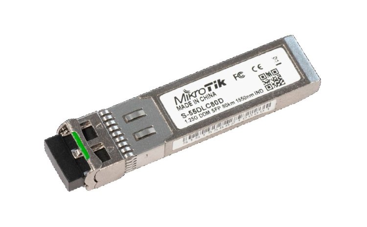 (kuva varten) MikroTik S-55DLC80D | SFP Module | 1,25Gb/s, 2x LC, 1550nm, 80km, DDM, Single mode - Sulje napsauttamalla kuva