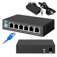 Extralink KRIOS | PoE Switch | 4x Gigabit PoE/PoE+, 2x RJ45 Uplink Gigabit, 60W