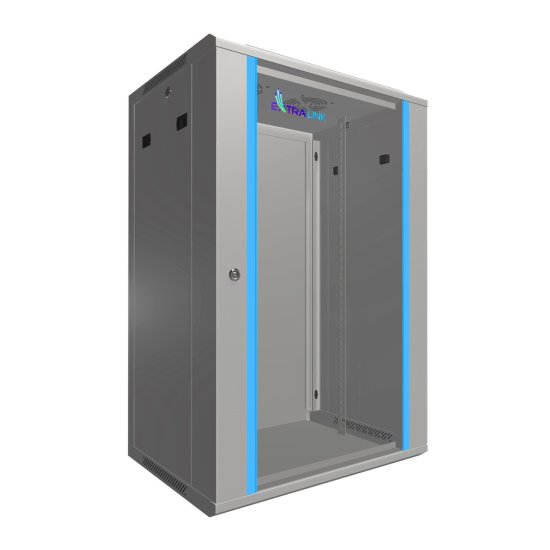 (image for) Extralink 18U 600x450 Gray | Rackmount cabinet | wall mounted - Click Image to Close