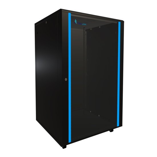 (kuva varten) Extralink 27U 800x800 Black | Rackmount cabinet | standing - Sulje napsauttamalla kuva