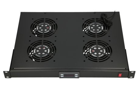 (kuva varten) Extralink | Fan panel | 19", 4 fans, for rack cabinets, with thermostat