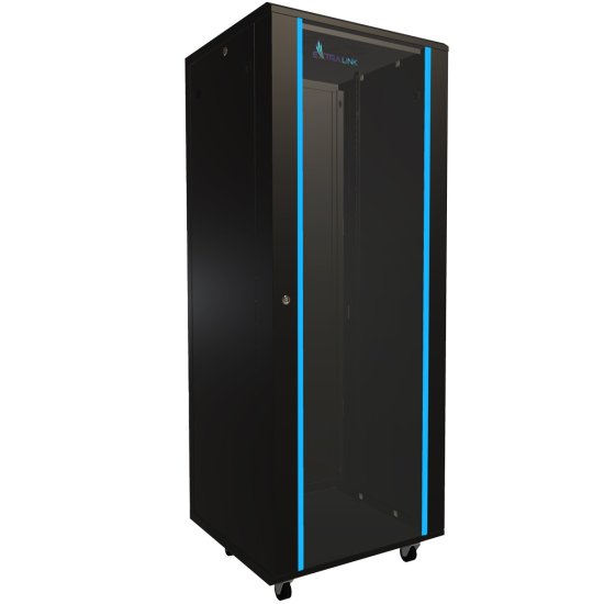 (kuva varten) Extralink 32U 600x600 Black | Rackmount cabinet | standing - Sulje napsauttamalla kuva