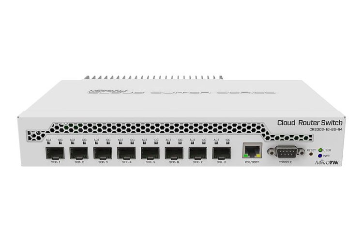 (kuva varten) MikroTik CRS309-1G-8S+IN | Switch | 1x RJ45 1000Mb/s, 8x SFP+ - Sulje napsauttamalla kuva