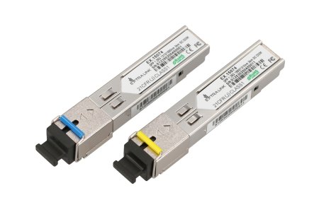 (image for) Extralink SFP 1.25G | SFP WDM Module | 1,25Gbps, 1310/1550nm, single mode, 3km, SC, DOM, pair, dedicated for HP/Aruba