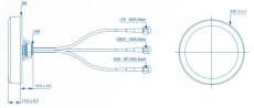 (image for) Teltonika 003R-00254 | Combo Antenna | SISO LTE/GPS/WIFI, roof mounted with 2x SMA and 1x RP-SMA 