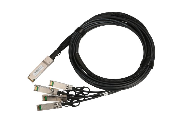 (kuva varten) Extralink QSFP+ DAC | QSFP+ Cable | DAC, 40Gbps to 4x 10Gbps 3m, 30AWG - Sulje napsauttamalla kuva