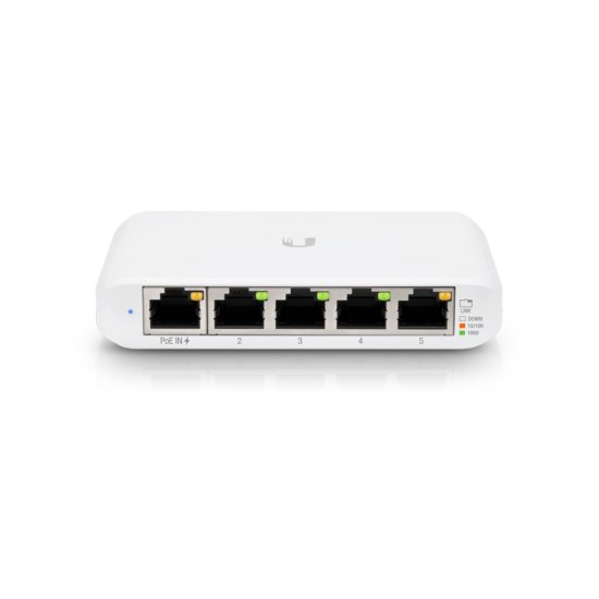 (kuva varten) Ubiquiti USW-Flex-Mini | Switch | UniFi, 5x RJ45 1000Mb/s, 1x PoE In - Sulje napsauttamalla kuva