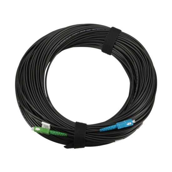 (kuva varten) Extralink SC/APC-SC/PC | Patchcord | Single mode, Round drop, Simplex, G657A2, 100m