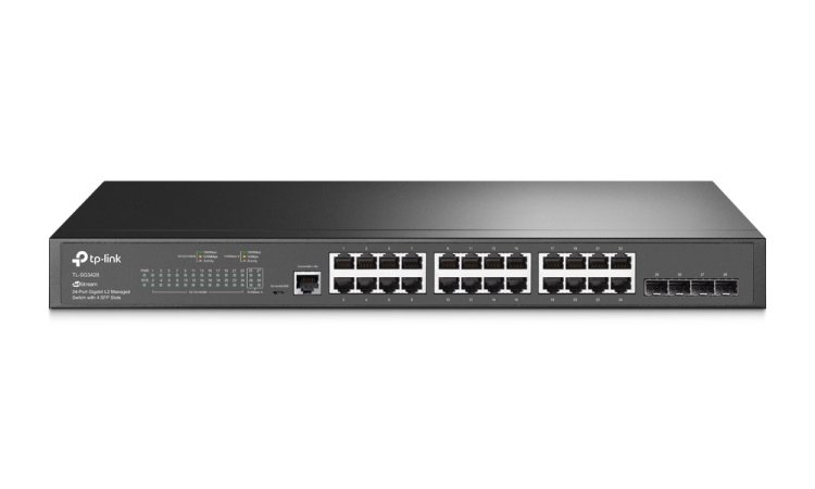 (kuva varten) TP-Link TL-SG3428 | Switch | 24x RJ45 1000Mb/s, 4x SFP, Managed, L2 - Sulje napsauttamalla kuva