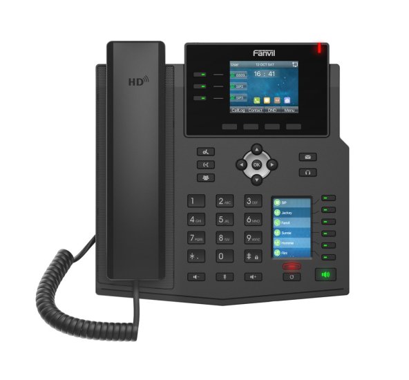 (kuva varten) Fanvil X4U | VoIP Phone | IPV6, HD Audio, RJ45 1000Mb/s PoE, dual LCD screen - Sulje napsauttamalla kuva