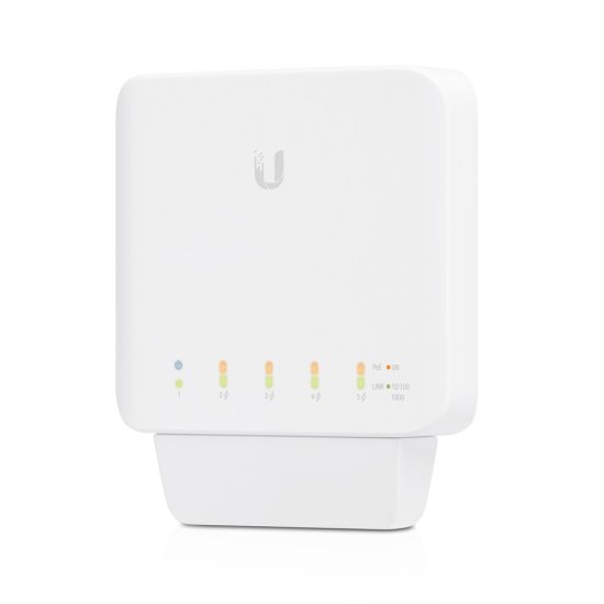 (kuva varten) Ubiquiti USW-FLEX-3 | Switch | UniFi, 5x RJ45 1000Mb/s, 1x PoE In, 4x PoE Out, 46W, 3-pack - Sulje napsauttamalla kuva