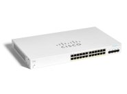 (kuva varten) Cisco CBS220-24FP-4X | Switch | 24x RJ45 1000Mb/s PoE, 4x SFP+, Desktop, Rack, 382W