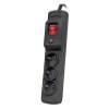 (kuva varten) Armac Multi M3 | Power strip | anti-surge system, 3 sockets, 5m cable, black