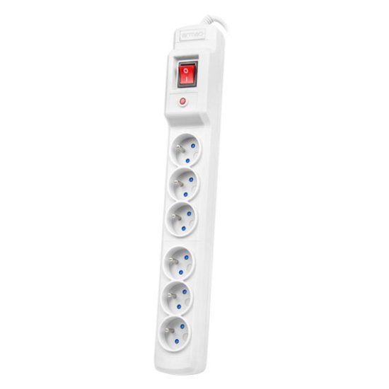 (kuva varten) Armac Multi M6 | Power strip | anti-surge system, 6 sockets, 1,5m cable, gray - Sulje napsauttamalla kuva