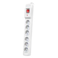 Armac Multi M6 | Power strip | anti-surge system, 6 sockets, 3m cable, gray