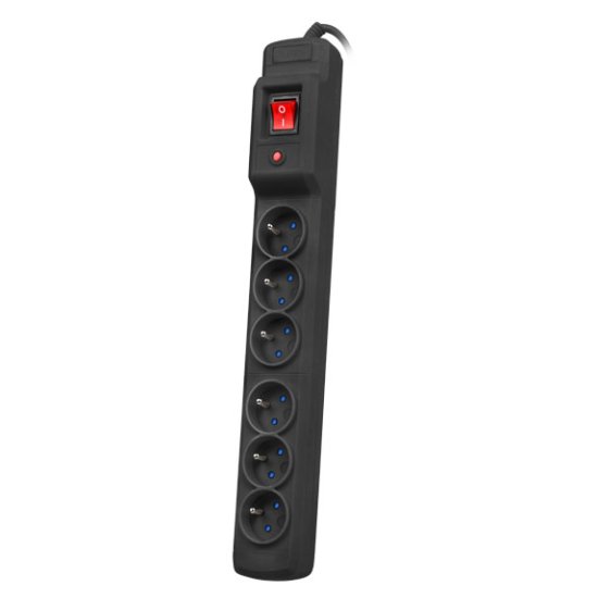 (kuva varten) Armac Multi M6 | Power strip | anti-surge system, 6 sockets, 5m cable, black - Sulje napsauttamalla kuva