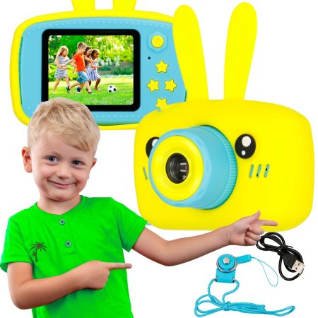 (kuva varten) Extralink Kids Camera H23 Yellow | Camera | 1080P 30fps, 2.0" screen