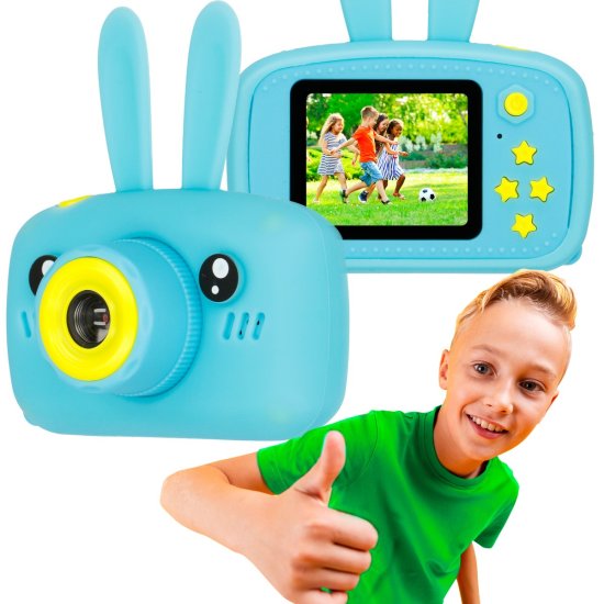 (kuva varten) Extralink Kids Camera H23 Blue | Camera | 1080P 30fps, 2.0" screen - Sulje napsauttamalla kuva