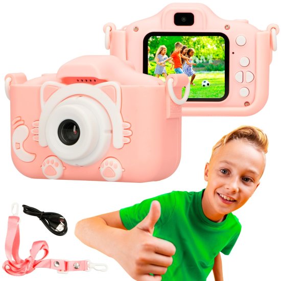 (kuva varten) EXTRALINK KIDS CAMERA H27 DUAL PINK - Sulje napsauttamalla kuva