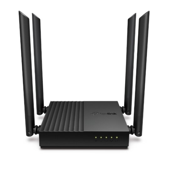 (kuva varten) TP-Link Archer C64 | WiFi Router | AC1200 Wave2, MU-MIMO, Dual Band, 5x RJ45 100Mb/s - Sulje napsauttamalla kuva