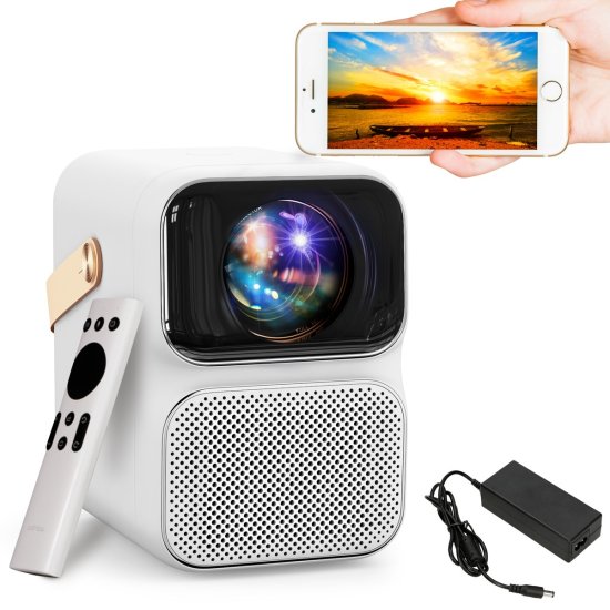 (kuva varten) Wanbo T6 Max | Projector | Full HD, 1080p, WiFi, Bluetooth, 1x HDMI, 2x USB - Sulje napsauttamalla kuva