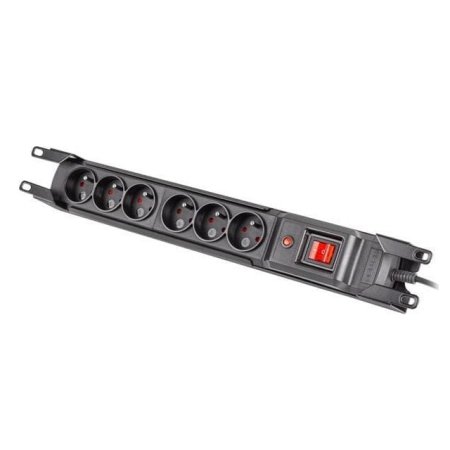 (kuva varten) Armac M6 Rack 19" | Power strip | anti-surge system, 6 sockets, 1.5m cable, black