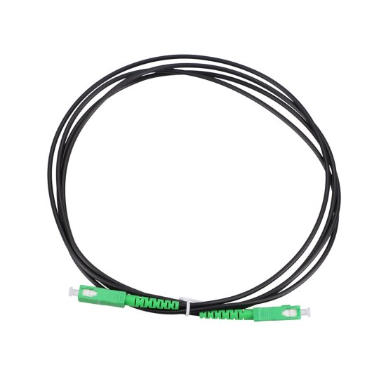 (kuva varten) Extralink SC/APC-SC/APC Black | Patchcord | Single mode, Simplex, 3mm, 3m