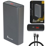 Extralink EPB-126 20000mAh Silver | Powerbank | Power bank, 45W PD, USB-C