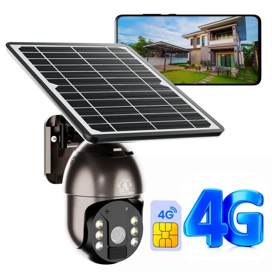 (kuva varten) Extralink Mystic 4G PTZ | 3G/4G/LTE camera | with solar panel 8W, 1080p, IP66, 4x 18650 battery