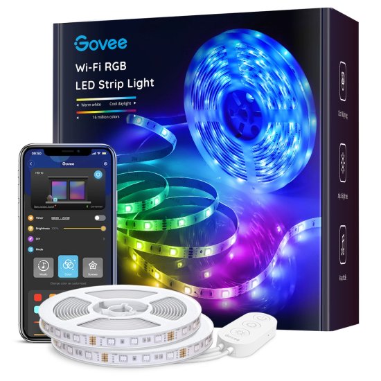 (kuva varten) Govee H6110 10m | LED Strip | Wi-Fi, Bluetooth, RGB - Sulje napsauttamalla kuva