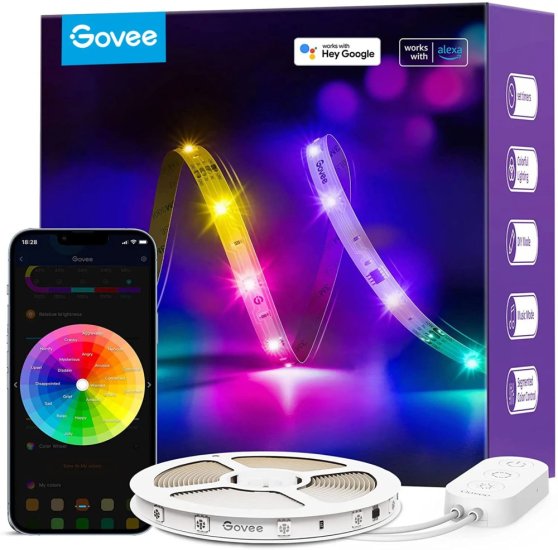 (kuva varten) Govee H619A 5m | LED Strip | Wi-Fi, Bluetooth, RGBIC - Sulje napsauttamalla kuva