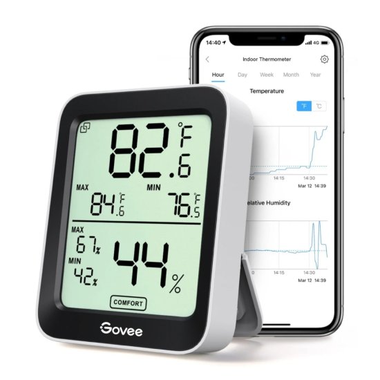 (kuva varten) Govee H5075 | Thermometer and hygrometer | Bluetooth, display - Sulje napsauttamalla kuva