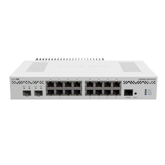 (kuva varten) MikroTik CCR2004-16G-2S+PC | Router | 16x RJ45 1000Mb/s, 2x SFP+ - Sulje napsauttamalla kuva