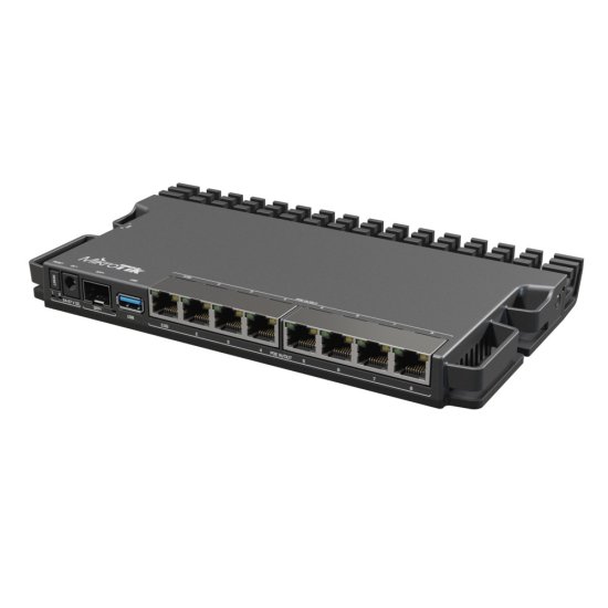 (kuva varten) MikroTik RB5009UPr+S+IN | Router | 7x RJ45 1000Mb/s PoE, 1x RJ45 2.5Gb/s PoE, 1x SFP+, 1x USB 3.0 - Sulje napsauttamalla kuva