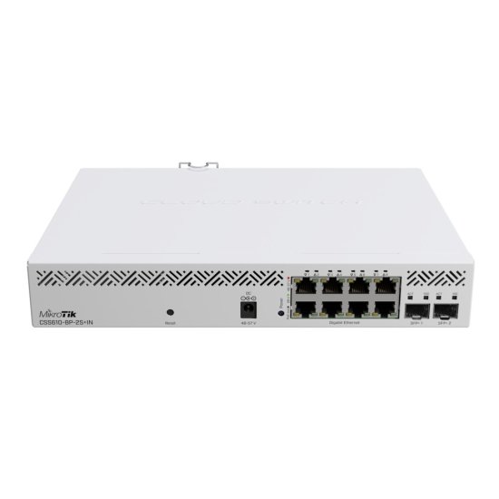 (kuva varten) MikroTik CSS610-8P-2S+IN | Switch | 8x 1000Mb/s PoE, 2x SFP+, VLAN - Sulje napsauttamalla kuva