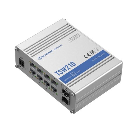 (kuva varten) Teltonika TSW210 | Switch | 8x RJ45 1000Mb/s, 2x SFP