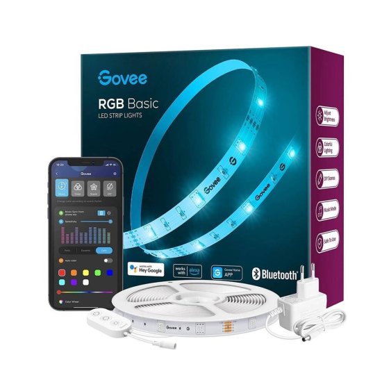 (kuva varten) Govee H615A LED Strip Light 5m | LED Strip | Wi-Fi, RGB - Sulje napsauttamalla kuva