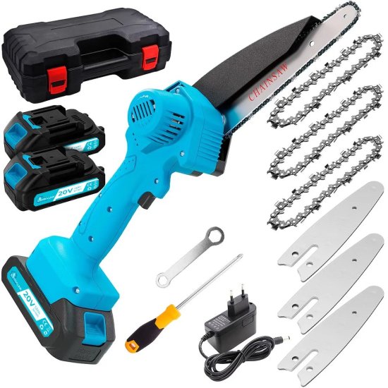 (image for) Extralink TM-107 | Mini electric chainsaw | 6 inch, 1.5 Ah battery - Click Image to Close